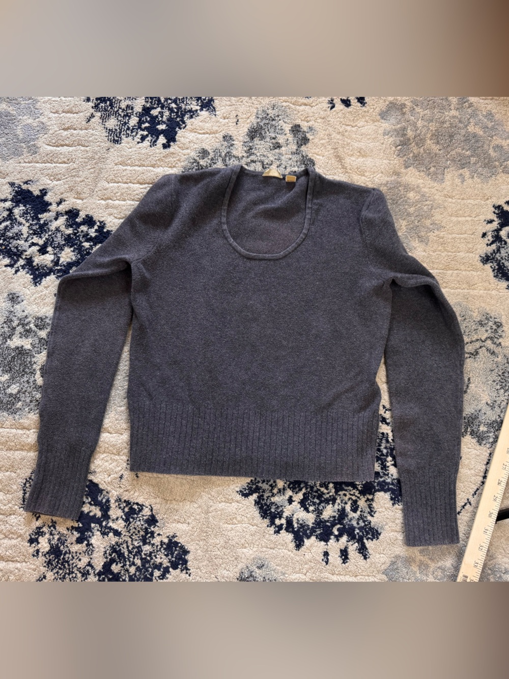 Caslon Charcoal Gray Scoop Neck Women's Sweater